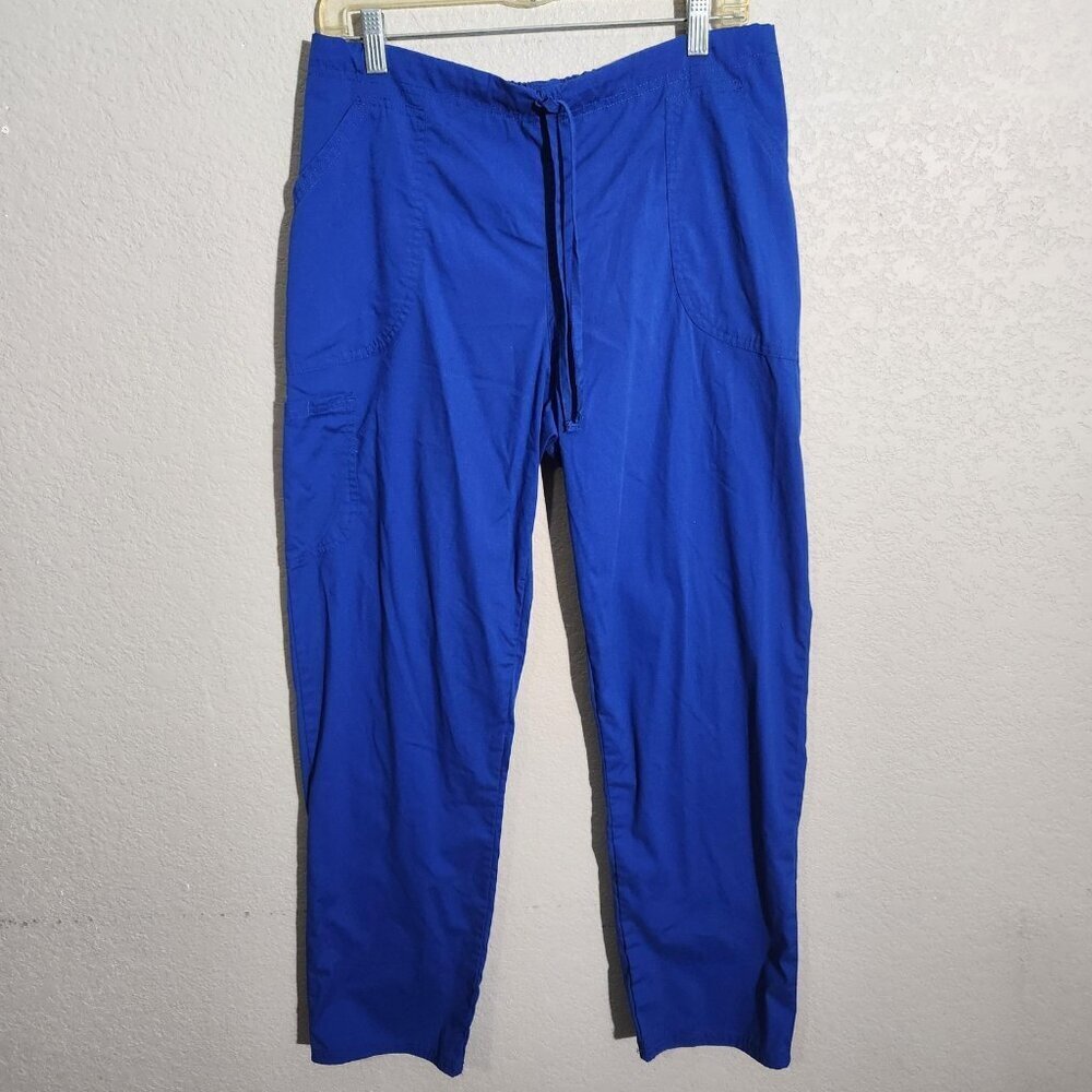 Scrubstar Scrub Pants Womens Medium Electric Blue Drawstring Pockets SSL09048B